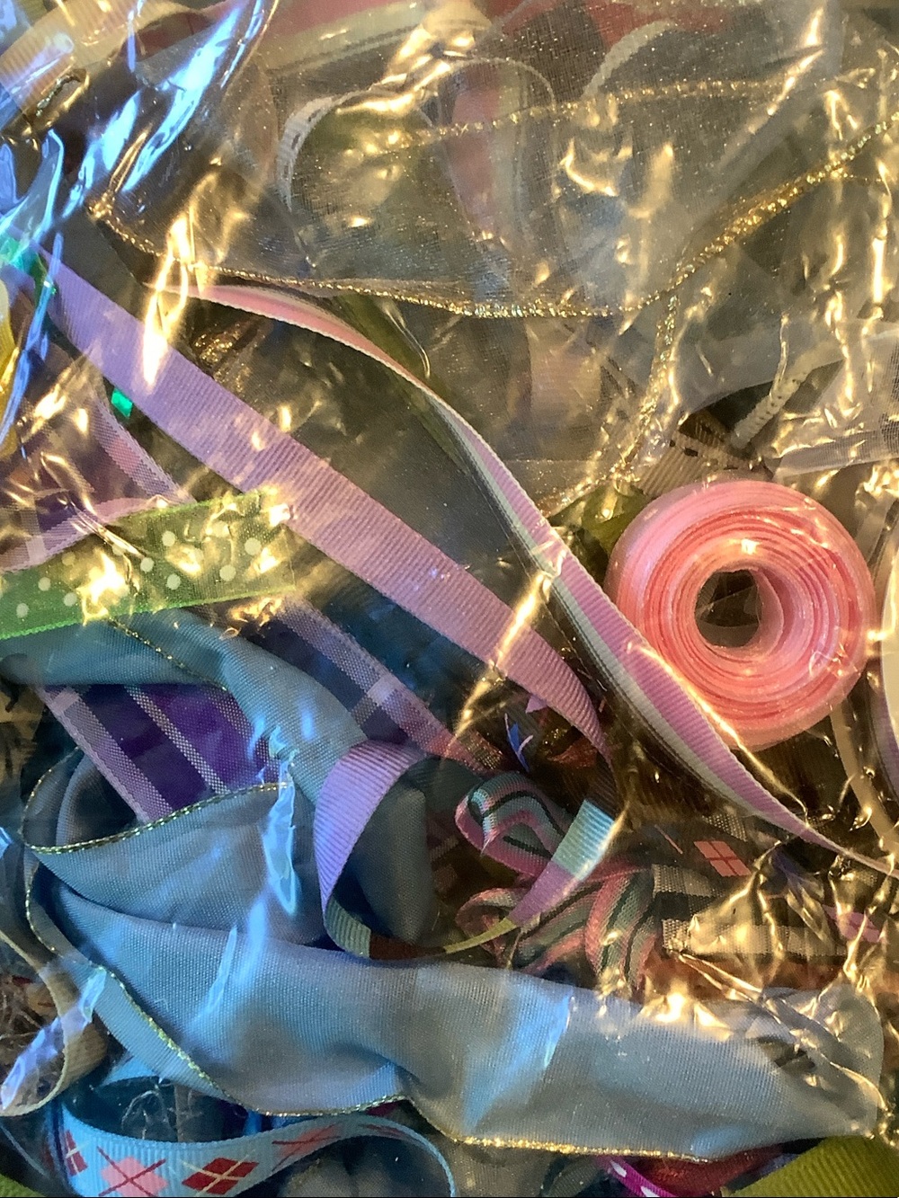 Large bag of Assorted Multi-Color Ribbon and Trim - grab bag - Picture 4 of 4